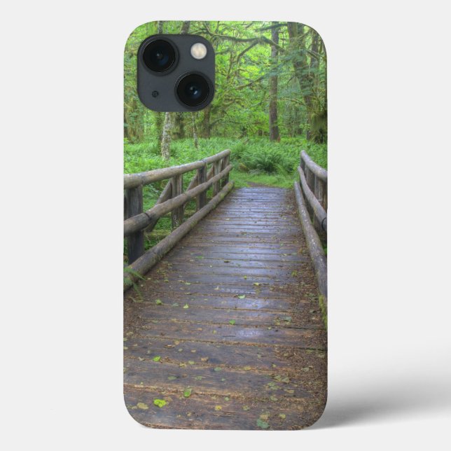 Maple Glade trail wooden bridge, ferns and Case-Mate iPhone Case (Back)