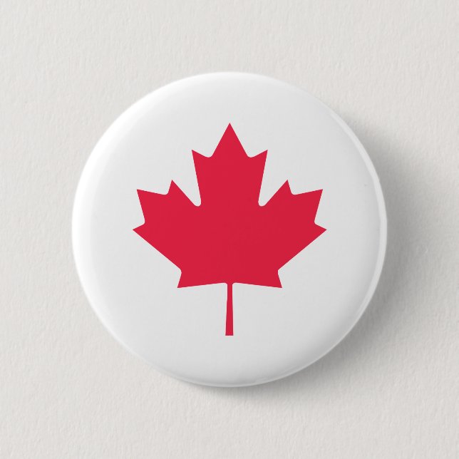 Maple leaf 2 inch round button (Front)