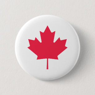 Maple leaf 2 inch round button