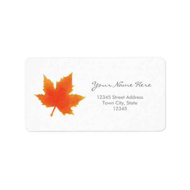 Maple Leaf Address Labels (Front)