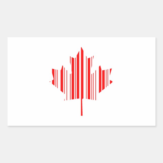 MAPLE LEAF BAR CODE CANADA FLAG Barcode Pattern Sticker (Front)