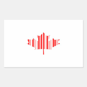 MAPLE LEAF BAR CODE CANADA FLAG Barcode Pattern Sticker