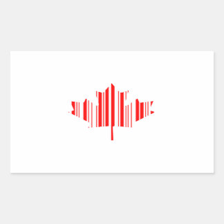 MAPLE LEAF BAR CODE CANADA FLAG Barcode Pattern Sticker