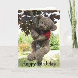 Maple Leaf Bear, Happy Birthday Card
