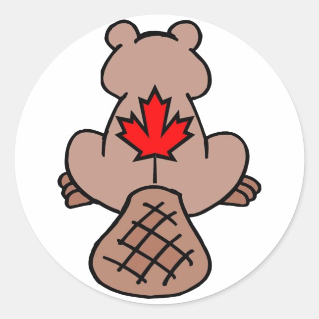 Maple Leaf Beaver Stickers (Front)