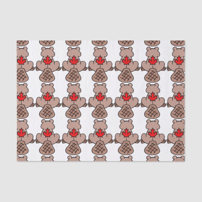 Maple Leaf Beaver Tissue Paper (Front)