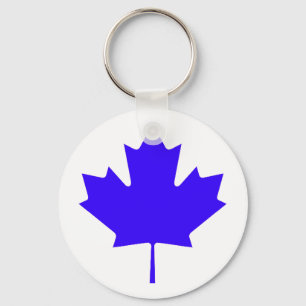Maple Leaf BlueTransp The MUSEUM Zazzle Gifts Keychain