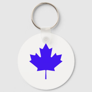 Maple Leaf BlueTransp The MUSEUM Zazzle Gifts Keychain