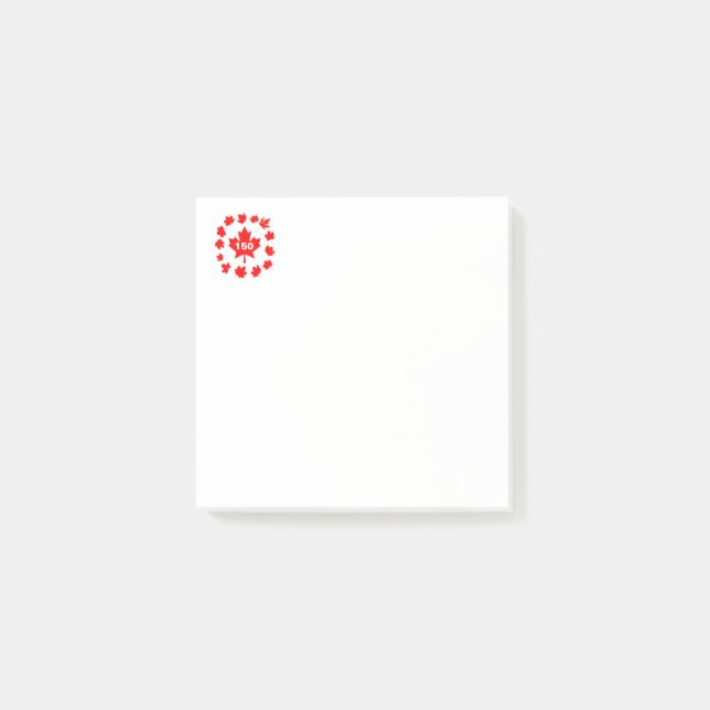 Maple Leaf Canada 150 customizable Post-it Notes (Front)