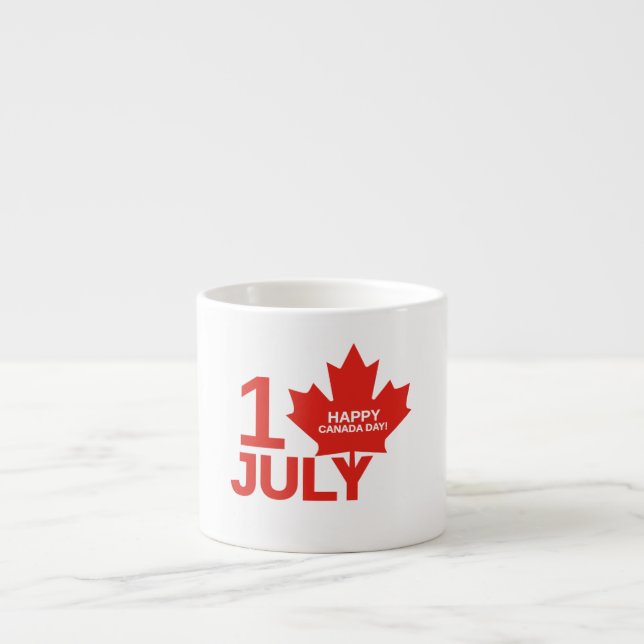 Maple Leaf Canada Day 1s July Celebration Gift  Espresso Cup (Front)