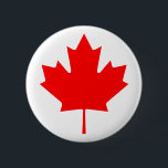 Maple Leaf Canada Day Pin<br><div class="desc">Button with a canadian maple leaf.</div>