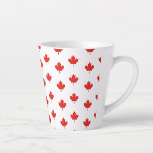 Maple Leaf Canada Emblem Pattern Latte Mug
