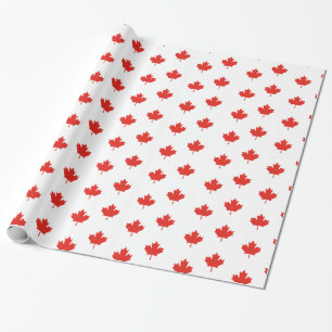 Maple Leaf Canada Emblem Wrapping Paper