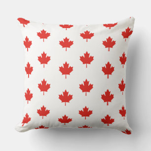 Maple Leaf Canada Flag Emblem Pattern-24105 Throw Pillow