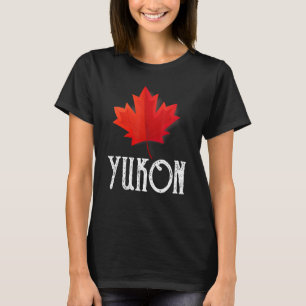 Maple Leaf Canada Flag Yukon Canada T-Shirt