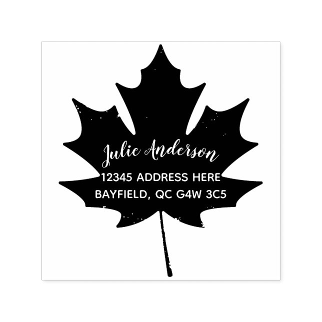 Maple Leaf Canadian Return Address  Self-inking Stamp (Design)