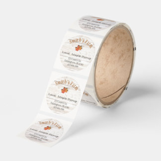 Maple Leaf Cutout Maple Syrup Classic Round Sticker
