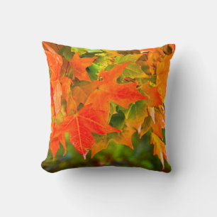 Maple Leaf Dance Throw Pillow