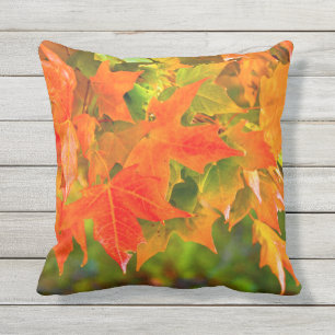 Maple Leaf Dance Throw Pillow