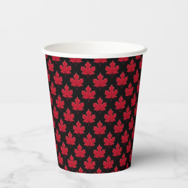 Maple Leaf Design Paper Cups (Back)
