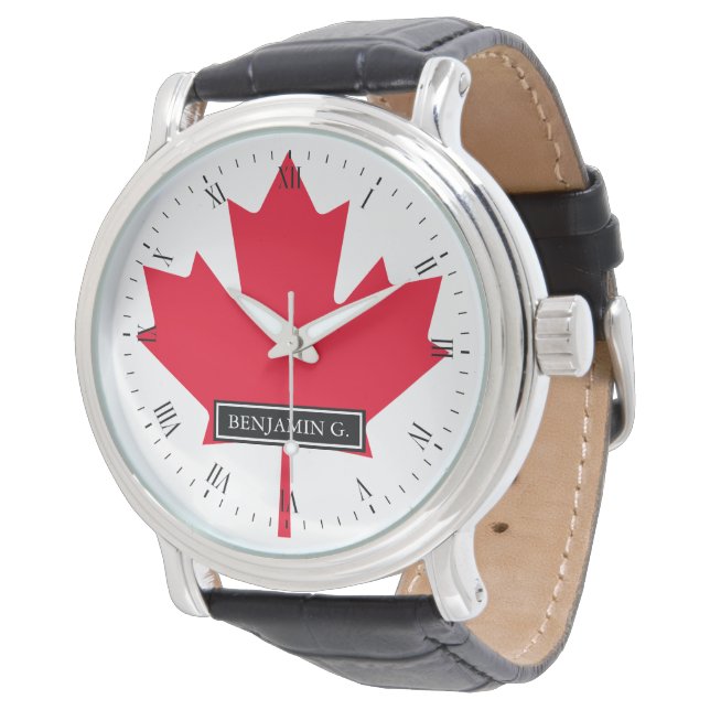 Maple Leaf Flag of Canada Watch (Angled)