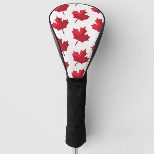 Maple leaf for Canada on white  Golf Head Cover