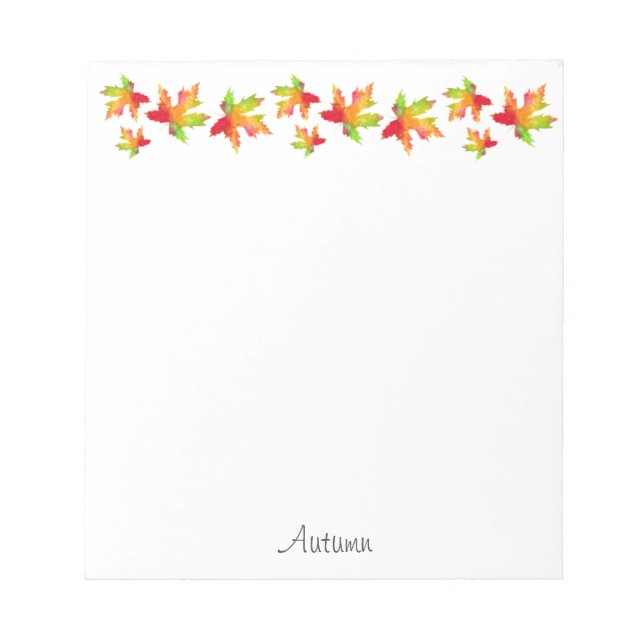 Maple Leaf  Garland Coffee Mug Notepad (Front)