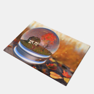 Maple Leaf Globe Doormat