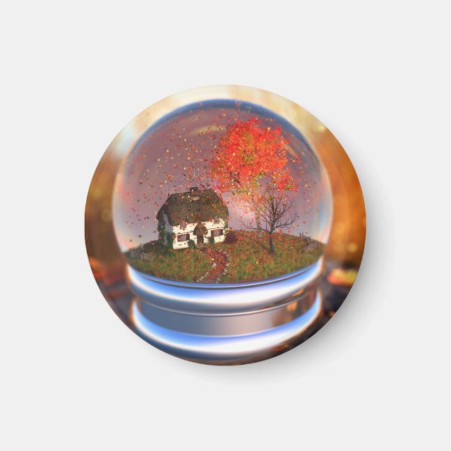 Maple Leaf Globe Magnet (Front)