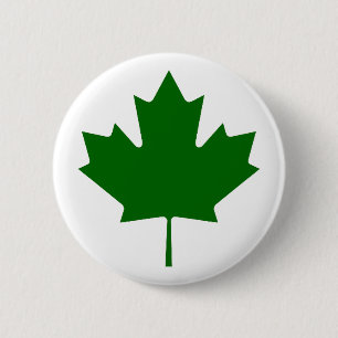 Maple Leaf Green DkTransp The MUSEUM Zazzle Gifts 2 Inch Round Button