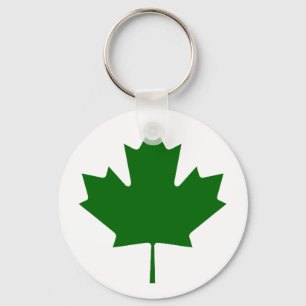Maple Leaf Green DkTransp The MUSEUM Zazzle Gifts Keychain