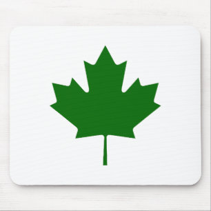 Maple Leaf Green DkTransp The MUSEUM Zazzle Gifts Mouse Pad