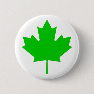 Maple Leaf Green Transp The MUSEUM Zazzle Gifts 2 Inch Round Button