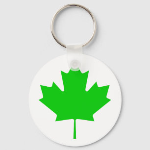 Maple Leaf Green Transp The MUSEUM Zazzle Gifts Keychain