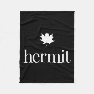 Maple leaf introvert – nature hermit quiet life fleece blanket