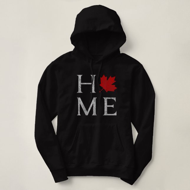 Maple Leaf Love Canada Day Proud Canadian Flag.png Hoodie (Design Front)