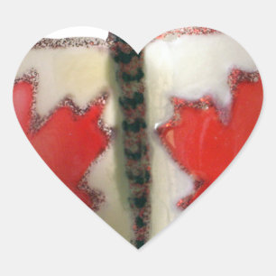 "Maple Leaf Monarch" Canadian Flag Butterfly  Heart Sticker