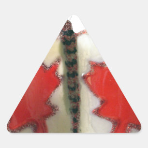 "Maple Leaf Monarch" Canadian Flag Butterfly  Triangle Sticker