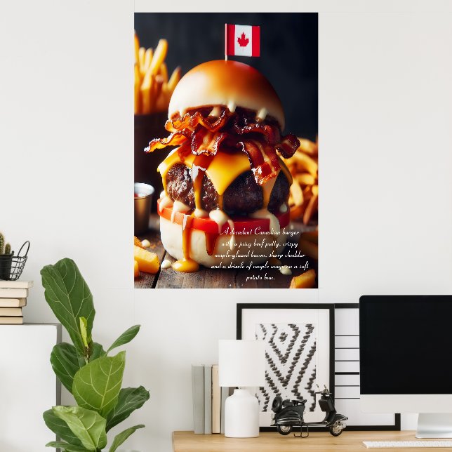 Maple Leaf Munchies: Canadian Classic 24x36 Poster (Home Office)