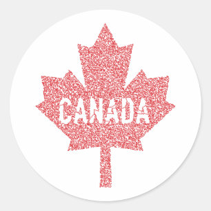 Maple Leaf of Canada Classic Round Sticker