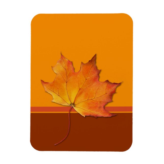 Maple Leaf orange Flexi Magnet (Vertical)