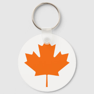 Maple Leaf OrangeBrTransp The MUSEUM Zazzle Gifts Keychain