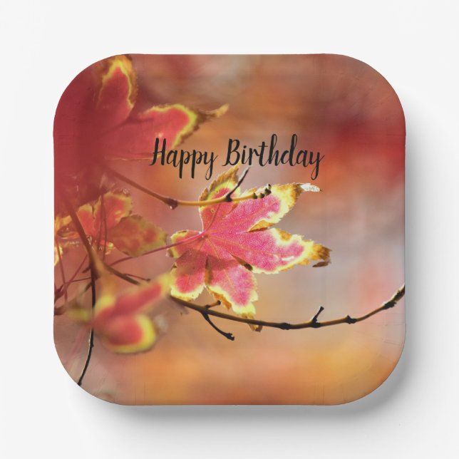 Maple Leaf Paper Plate (Front)