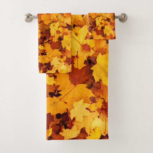 Maple Leaf Pattern-25877 Bath Towel Set (Insitu)