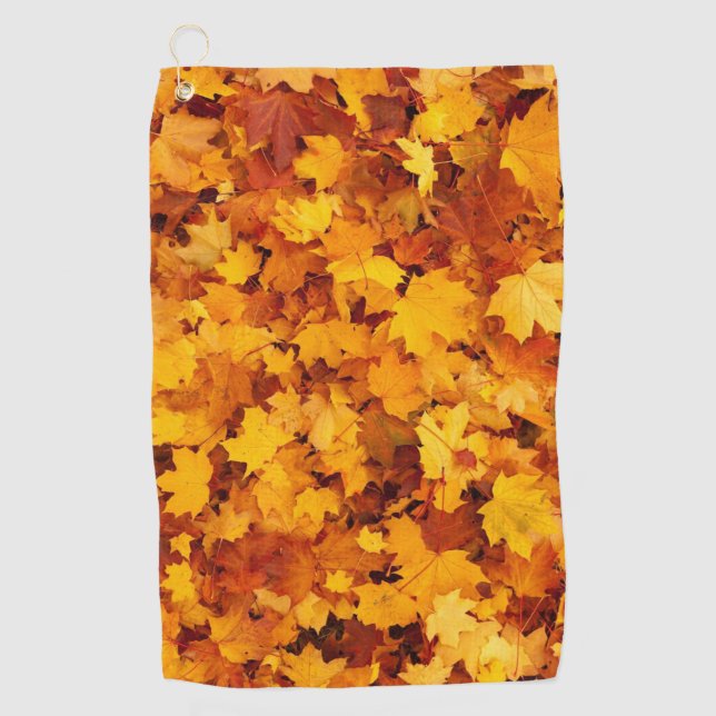 Maple Leaf Pattern-25877 Golf Towel (Front)