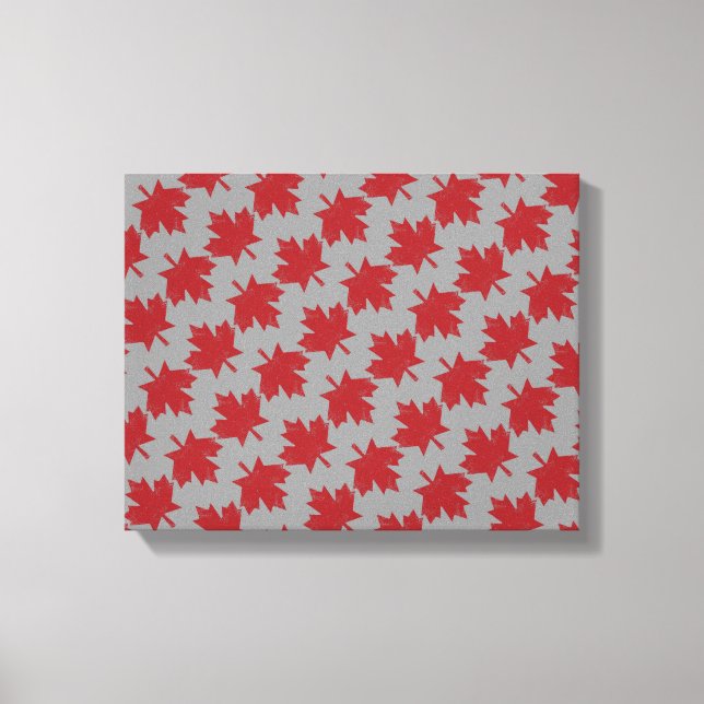 Maple Leaf Pattern Canvas Print (Front)