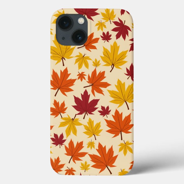 Maple leaf pattern design iphone 13 case (Back)