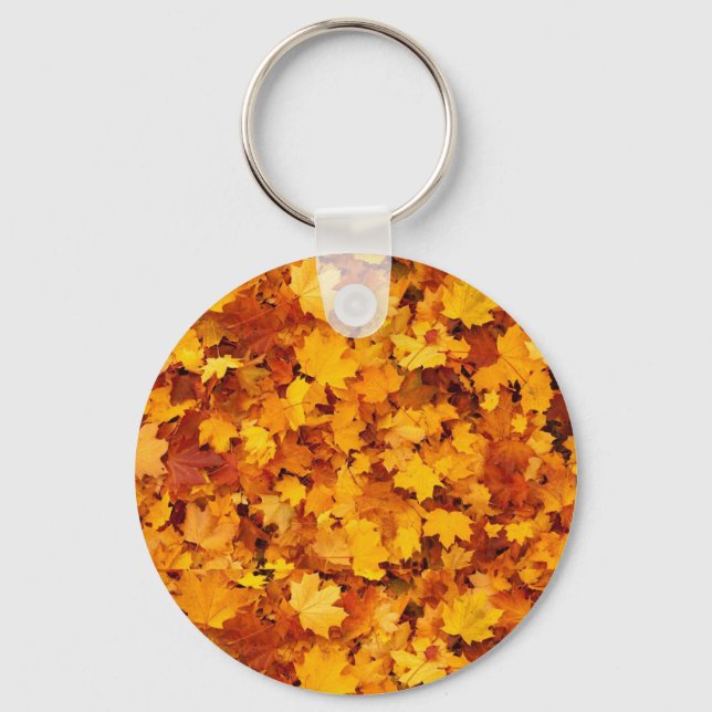 Maple Leaf Pattern Design  Keychain (Front)