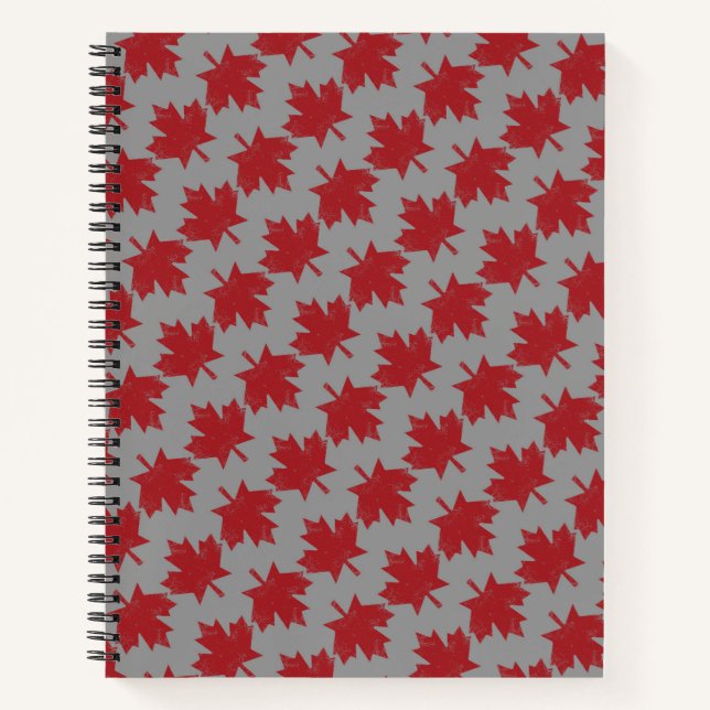 Maple Leaf Pattern Notebook (Front)