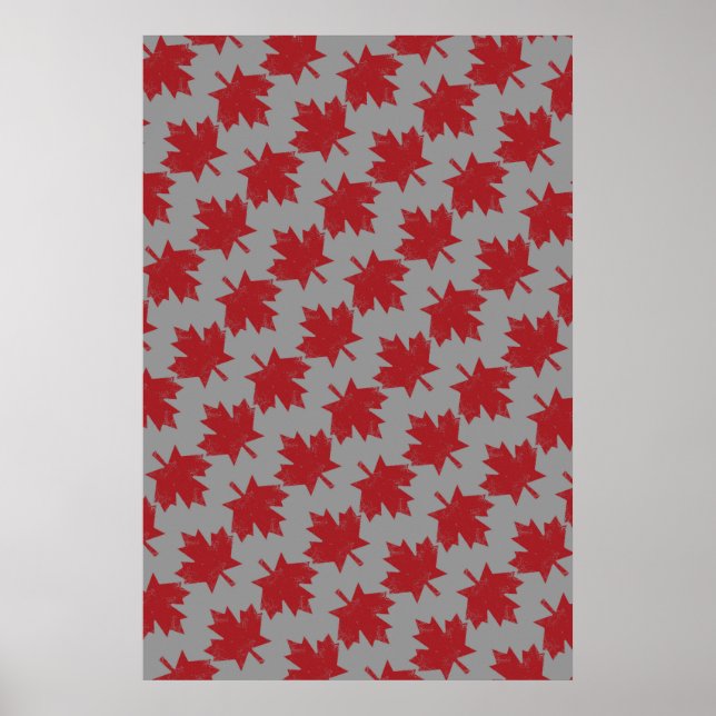 Maple Leaf Pattern Poster (Front)